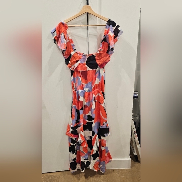 Parker Floral Ruffle Sleeve Dress - Picture 3 of 5